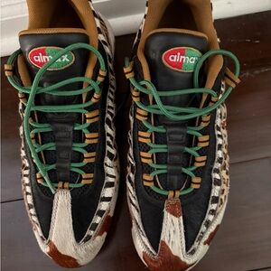 Nike Air Max Men's Sneakers - Black, Brown, and Green animal instinct